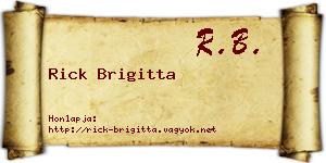 Rick Brigitta névjegykártya